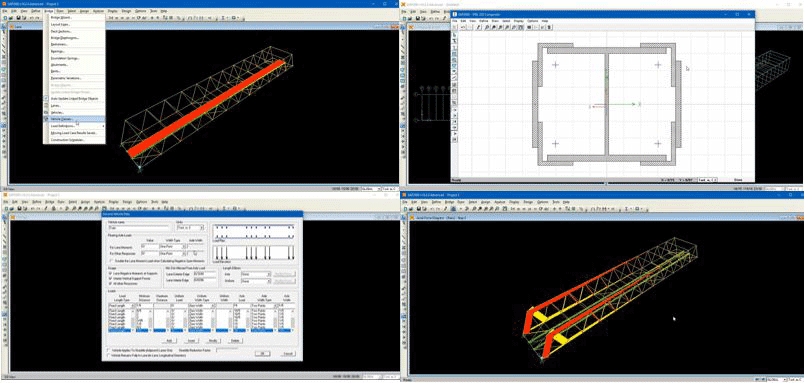 مدلسازی پل خرپایی با روسازی راه آهن